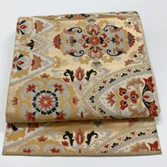 ［6297］袋帯 花唐草文様 六通 正絹 着物 フォーマル