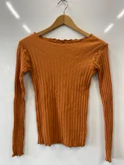 ピA231⚫︎FREAKS STORE⚫︎フレークスストア⚫︎リブニット⚫︎オレンジ⚫︎sizeF