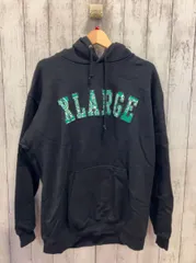 X-LARGE エクストララージ パーカー ブラック ロゴ ペイズリー柄 グリーン 101214012020 シミ有り 毛羽立ち有り Mサイズ