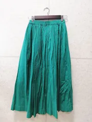 Sense of Place by Urban Research センスオブプレイス バイ アーバンリサーチ ロングスカート ウエストゴム ギャザー 裏地付き 無地 グリーン Fサイズ