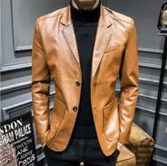 【新品】レザージャケット メンズ テーラードジャケット ビジネス 大きいサイズ 皮ジャン ライダースジャケット フォーマルジャケット ビジネススーツ アウター ブルゾン スリム 細身 冠婚葬祭 秋 冬 ブレザ02255882