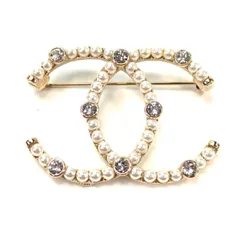 CHANEL シャネル ココマーク パール ブローチ ホワイト×ゴールド 管理番号：10556