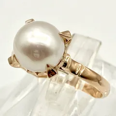 【鑑別書付】真珠 パール K18 リング 12号 総重量3.2g ゴールド 指輪