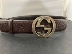 GUCCI GGキャンバス ゴールド メンズ ベルト 8862 - メルカリ