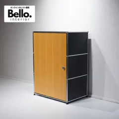 USMハラー キャビネット サイドボード 収納 棚 パネル収納 扉付き スチールフレーム モダン ミニマル