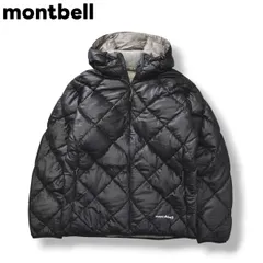 【極暖】 モンベル montbell ライト アルパイン ダウン パーカー キルティング ジャケット ウィンドブレーカー ジップアップ L ブラック アウトドア カジュアル ウェア タウンユース レジャー レディース ♪