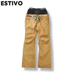 【美品】 エスティボ ESTIVO スノーボードパンツ ウェア スノボ ウィンタースポーツ スキー 雪山 ゲレンデ M ベージュ レディース ♪