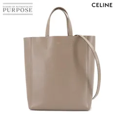 新品同様 セリーヌ CELINE スモール バーティカル カバ 2way トート ショルダー バッグ レザー トープ 189813 90304132