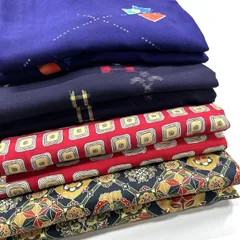 着物アンサンブル   4枚 ウール  着物おまとめ売り 同梱購入歓迎   リメイク用 着付け練習用【M354】