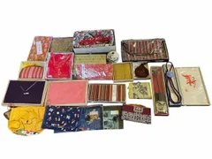 【約23点 】和小物 まとめ売り 未開封多々 がま口 巾着 ポーチ 手帳 小物入れ 着物 和雑貨 九谷焼 西陣織 現状品 セット u1288