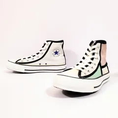 パステルカラー◎【CONVERSE】コンバース スニーカー ハイカット シューズ 1R155 ALLSTAR オールスター おしゃれ カジュアル 大人気 かわいい 定番 ライン オフホワイト ピンク 緑 グリーン レディース 23.5cm /M39683HH
