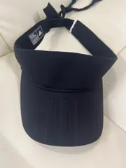 送料無料！！adidas アディダス　サンバイザー　シルバーロゴ　リボンブラック　#71222MOCAPC