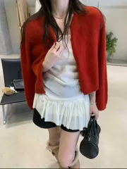 ROA ツアーベルベット ノースリーブ (レイヤード フリル アシンメトリー シャーリング ノースリーブ 冬 新作 シンプル)