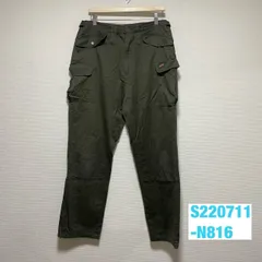 Dickies カーゴパンツ カーキグリーン ジップフライ 34×32 実寸W30in ワーク ダブルニー TR14400 古着 S220711-N816