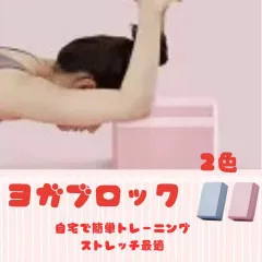 ヨガブロック ヨガ ピラティス ストレッチ【ブルーのみ】2個セット フィットネス 補助 安定 初心者 ヨガブリック ホットヨガ 体幹 女性 肩こり トレーニング 送料無料※北海道 沖縄 離島を除くのサムネイル