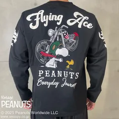FLAG STAFF SNOOPY コラボ PEANUTS BIKER ロンTEE 461010 フラッグスタッフ スヌーピー 長袖Tシャツ