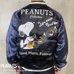 中古 AVIREX × PEANUTS STADIUM JACKET スヌーピー - メルカリ