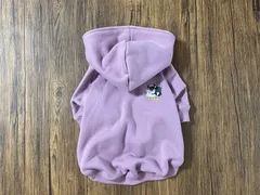 ハンドメイド　犬服　フード付きラグラン/ライラック　フレブル