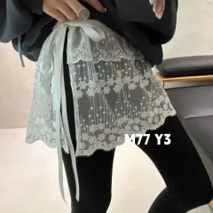 (当日配送) 2491 スノウラブシースルーミニスカート