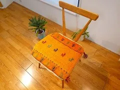 ペルシャ　ギャッベ　ミニマット　横44.5x38cm　 ヤギ　T7850G