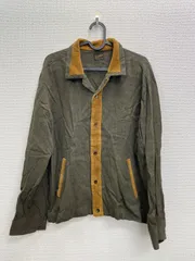 ⑥ TENDERLOIN テンダーロイン　長袖シャツ　Mサイズ　コーデュロイ　オープンカラー　コットン　レーヨン　カジュアル　メンズ