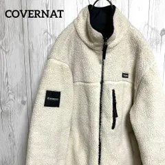 COVERNAT カバーナット　ジップフリース　リバーシブル　メンズLサイズ　白紺　ジャケット　ブルゾン　韓国ブランド　25-1138