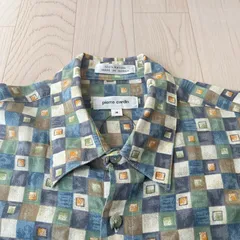 Pierre Cardin ピエール カルダン クールトーン チェック柄 半袖シャツ 柄シャツ 総柄 派手 レトロ デザインシャツ
