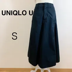 UNIQLO U ユニクロユー コットンツイルフレアスカート ミモレスカート コットンスカート ハリ感素材 シンプルデザイン きれいめカジュアル 大人カジュアル ベーシック 通年アイテム レディーススカート S