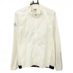 アディダス 2WAYジャケット アイボリー×グレー 身頃地模様 袖3ライン 袖着脱可  メンズ O/XG ゴルフウェア adidas