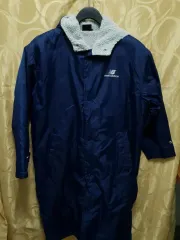 ニューバランス ネイビー ロング コーチ ジャケット ボア