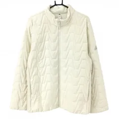 【超美品】アディダス 中綿ジャケット アイボリー キルティング風 ネック内側起毛  メンズ O ゴルフウェア adidas
