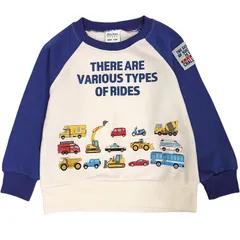 トレーナー スウェット プルオーバー 裏毛 車 緊急車両 救急車 パトカー 消防車 アソート 子供服 キッズ 男の子 男児 53005