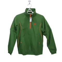 ONOFF(オノフ) ハーフジップナイロンジャケット 緑 メンズ M ゴルフウェア 2509-0351 中古