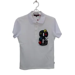 Dance With Dragon(ダンスウィズドラゴン) ポロシャツ 白 レディース 3 D2-126304 ゴルフウェア 2512-0204 中古