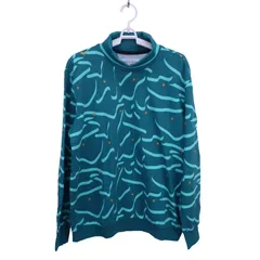 【美品】adidas(アディダス) 長袖ハイネックシャツ 緑 メンズ J/XL ゴルフウェア 2511-0627 中古