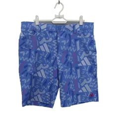 【美品】adidas(アディダス) ハーフパンツ 水色総柄 メンズ 88 ゴルフウェア 2511-1247 中古