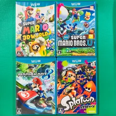 【４点セット】WiiU スーパーマリオ3Dワールド Newスーパーマリオブラザーズ U  マリオカート8 スプラトゥーン