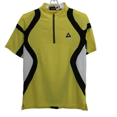 【美品】le coq sportif(ルコックスポルティフ) ハーフジップシャツ 黄色 メンズ M ゴルフウェア 2512-0624 中古