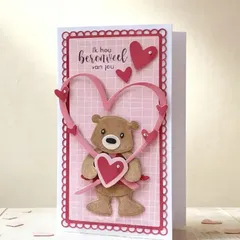 カッティングダイ　くまハート　　　4004