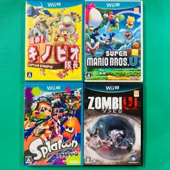【４点セット】WiiU 進め！キノピオ隊長 New スーパーマリオブラザーズU スプラトゥーン ゾンビU