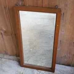 オーク材 壁掛け 鏡 ミラー HK-a-05751 / ファッション 木枠 木製 無垢