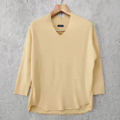 SHIPS シップス 手洗い可能 カラバリ Ｖネック ロングスリーブ ニット セーター アイボリー Fサイズ ◎、〇◇☆