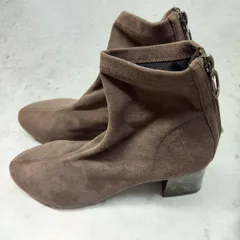 ORiental TRaffic オリエンタルトラフィック スエード ブーツ ストレッチ 異素材ヒール べっ甲柄 レオパード ブラウン LLサイズ ◎、◇〇☆