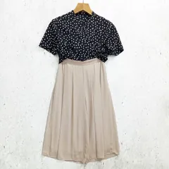 Simplicite  ROPE PICNIC シンプリシテェ ロペピクニック シフォン ブラウス ワイドパンツ ネイビー ベージュ F・Mサイズ ◎_□〇☆