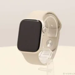 〔中古品〕 Apple Watch Series 7 GPS 45mm スターライトアルミニウムケース スターライトスポーツバンド【377】