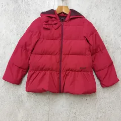 BeBe べべ ダウンジャケット パーカー リボン 中綿 フード取り外し可 ピンク 150サイズ ◇〇☆