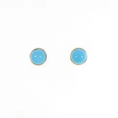 【新品】K18YG ターコイズ ピアス