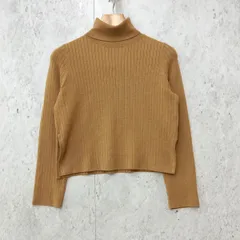 Mila Owen ミラオーウェン タートルネック リブニット セーター サイドスリット シンプル ベージュ Sサイズ ◎、◇〇☆