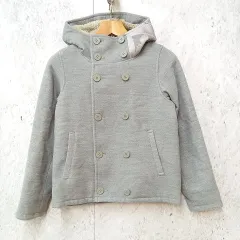 RODEO CROWNS ロデオクラウンズ コート フード付き ボア アウター 防寒 刺繍Pコート グレー Sサイズ ◇〇☆