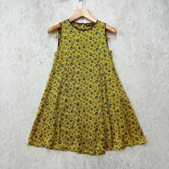 ZARA BASIC ザラベーシック ノースリーブ フレアワンピース リゾート ひざ丈 イエロー ネイビー ホワイト ◎、〇□